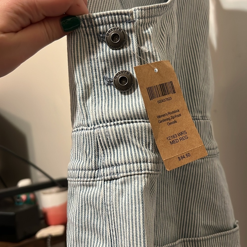 Duluth Trading Co Light Wash Denim Overalls - Pale Blue - Picture 6 of 8